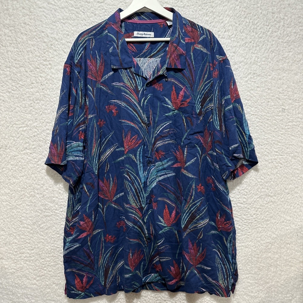 Tommy Bahama Men's Button‎ Down Shirt Size 3XL Manriscala Blooms Floral Print